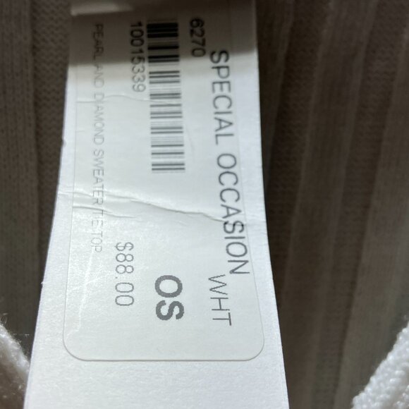Pearl and Diamond White Sweater Top - Picture 7 of 8